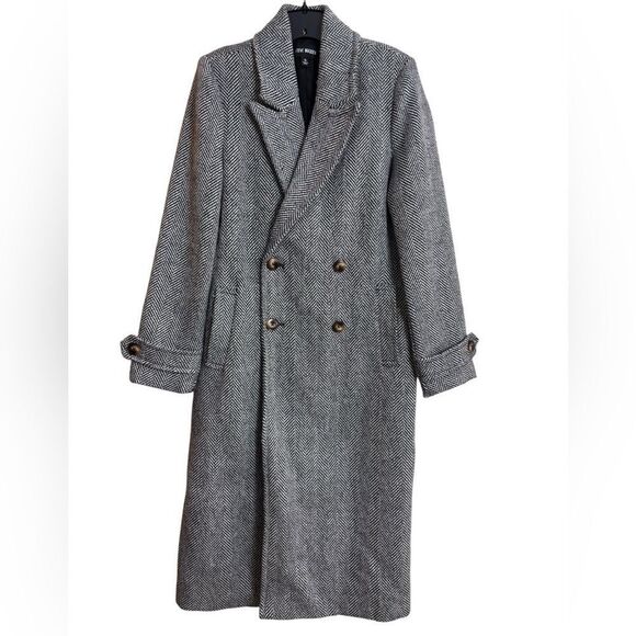 Steve Madden Women's Prince Herringbone Double-Breasted Top Coat Size Small NEW - Picture 3 of 16